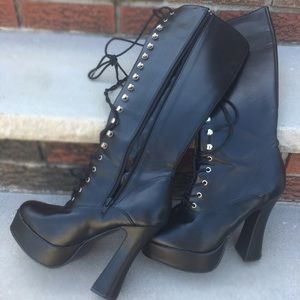 Sexy Pleaser Platform Black Electra Boots