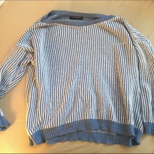 Blue and white stripe sweater