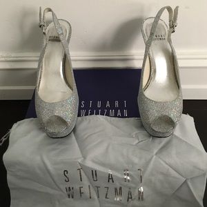 Stuart Weitzman Vevey Galactic Mini Glitter Heels