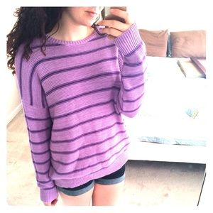 BARELY USED BDG Purple Striped Oversize Sweater