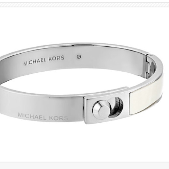 Authentic Michael Kors white/silver bangle