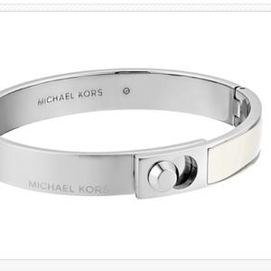 Authentic Michael Kors white/silver bangle