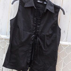 INC International Concepts Sz 8 Black Vest Top