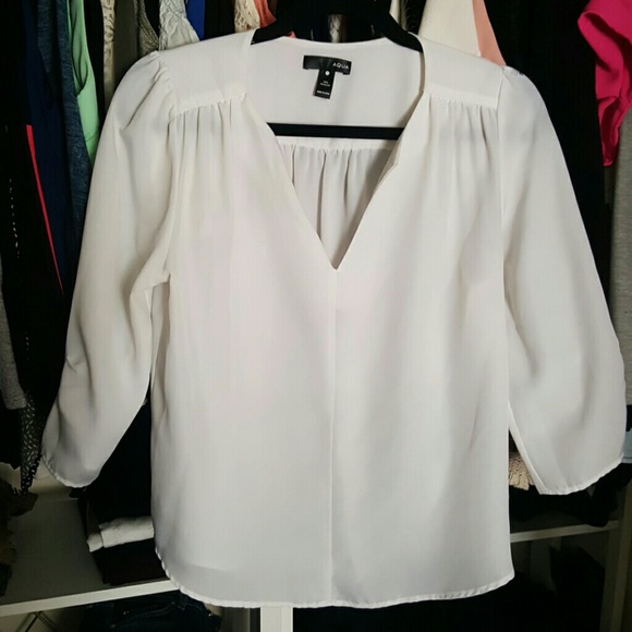 white Aqua Bloomingdale's blouse