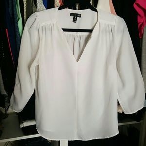 white Aqua Bloomingdale's blouse