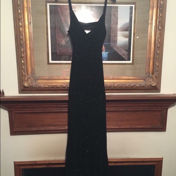 Stunning Long Black Dress, size 2.