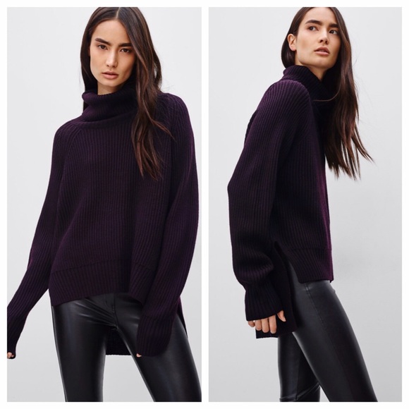 Aritzia Wilfred Free Turtleneck Grey Lin Sweater - Picture 2 of 4