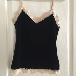 Black velvet Tank Top