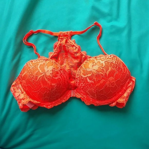 Bright pink racer back bra from Pink