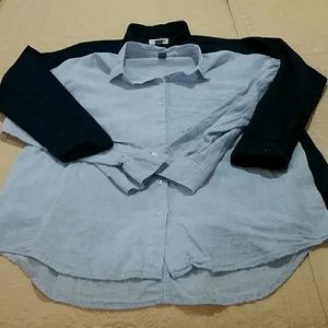 Old Navy linen blend boyfriend shirts