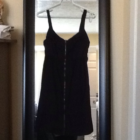 Navy Cotton Zippered Sundress