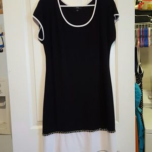 MSK black and white dress