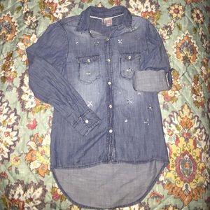 Denim style shirt for girls