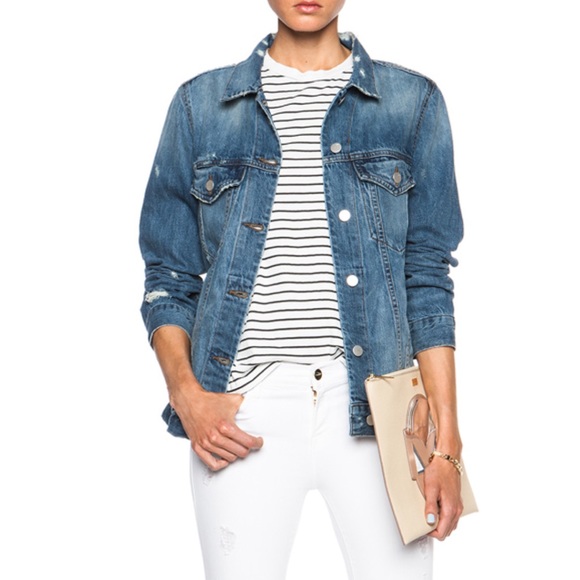 J Brand Distressed Denim Jacket - Picture 2 of 4