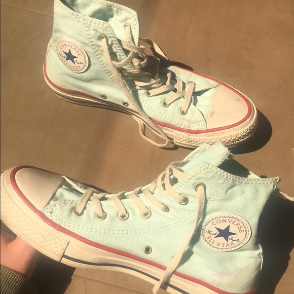 Light Blue Converse High Tops