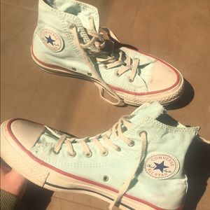 Light Blue Converse High Tops