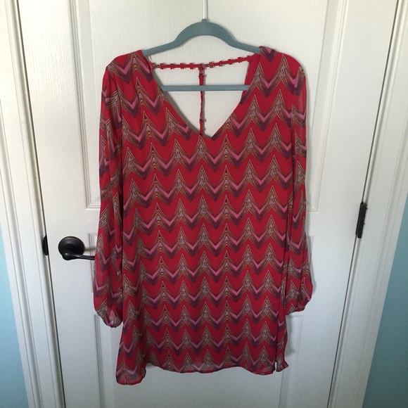 Long sleeved shift dress