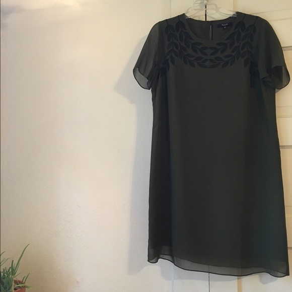 Madewell Silk Embroidered Dress