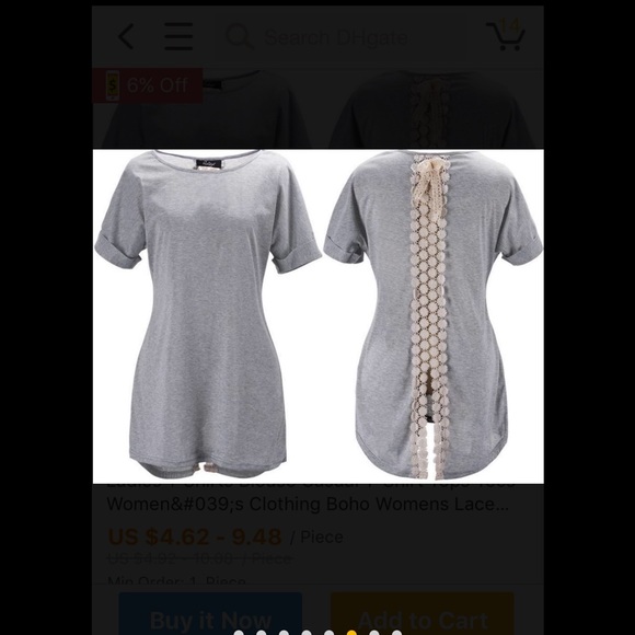 STUNNING GRAY HIGH LOW KNIT TUNIC!! SAME AS KHAKI - Picture 2 of 2