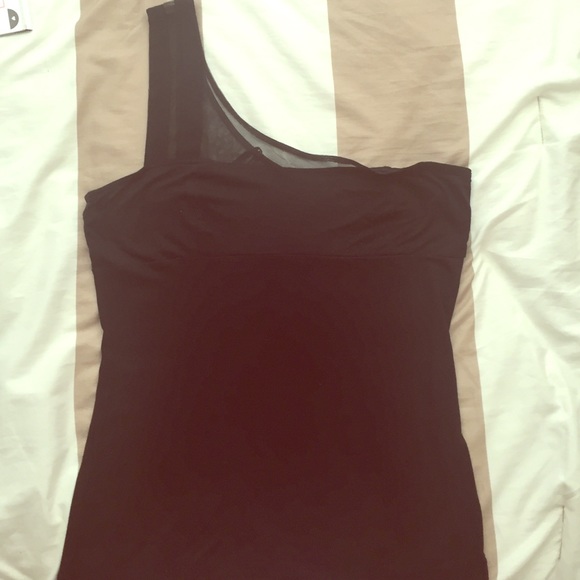 Black one shoulder top