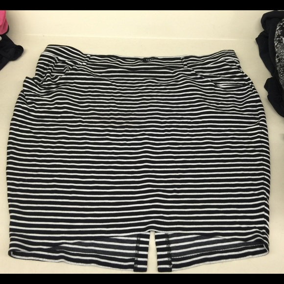 Torrid Stretch Pencil Skirt in Stripes
