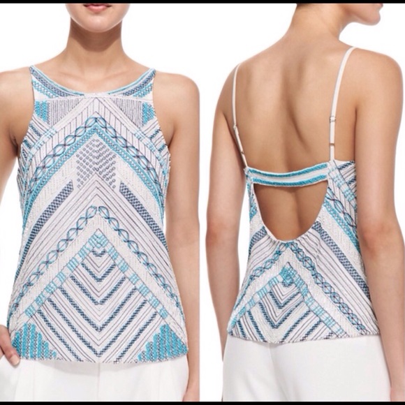 Parker Tops - 'Marcy' Beaded Chevron Top