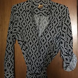 Black and white size 2x belted dress