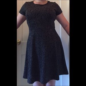 Loft grey jacquard dress