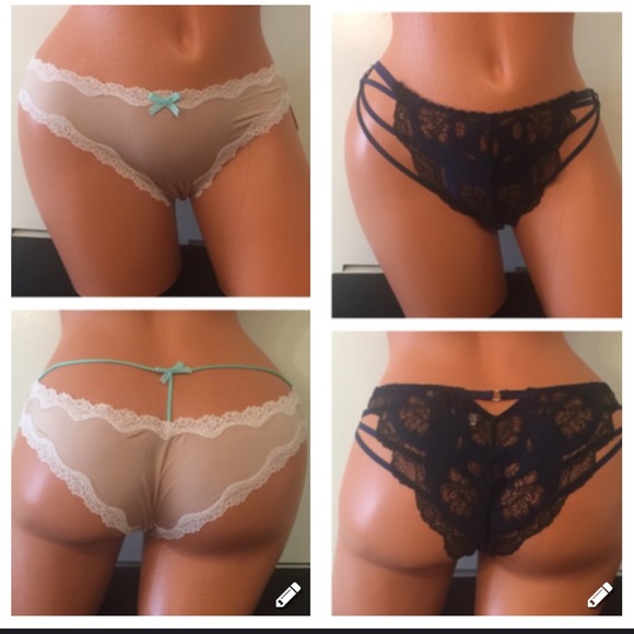 NWT Victoria's Secret Thongs Cheekinis Large - Picture 1 of 2