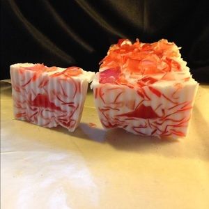 3 2lbs Handmade Shea Butter Soap w Sugar Scrub Emb