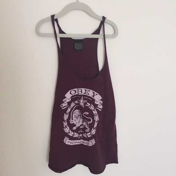 Obey Propaganda Maroon Tank