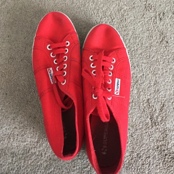 90s red platform shoes