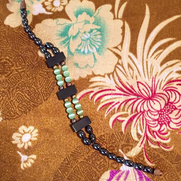 Hematite & Jade Bracelet