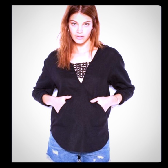 ❤️Free People black top❤️