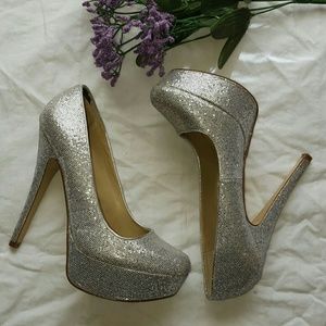 Sparkly Aldo Platform Heels