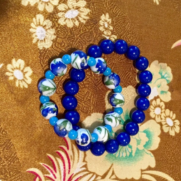 Hand painted porcelain bracelet