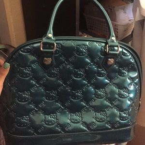 Teal duffle bag