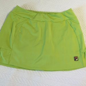 Lime Fila Tennis Skirt