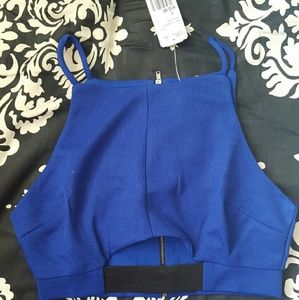 Royal blue crop top
