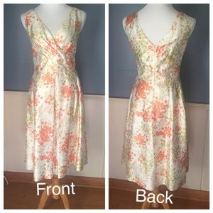 ⚡️SALE⚡️Talbots Silk A-line Dress, Coral & Peridot