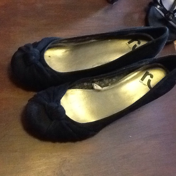 Black velour wedges