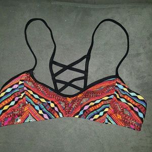 2 swim tops.