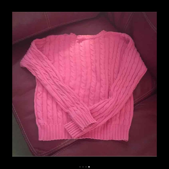 Lilly Pulitzer hot pink cable knit sweater - Picture 3 of 3