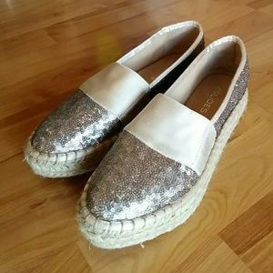 Anthropologie wedge slip on shoes