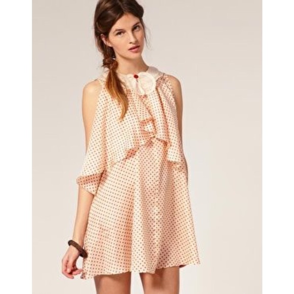 ASOS Dresses & Skirts - TBA Polka Dot Sleeveless Dress collar to be adored
