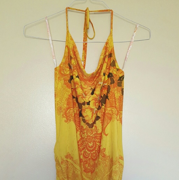 Floral Print Halter Top - Picture 3 of 4
