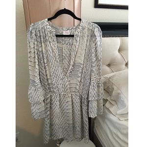 Parker bell sleeve mini dress