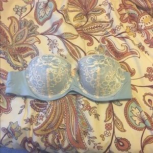 Adore Me blue strapless bra