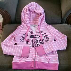 Vicoria's secret pink zip up hoodie