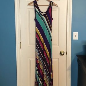 Calvin Klein maxi dress, multi-color, size 4